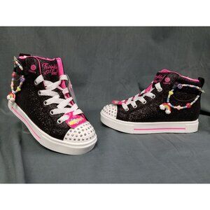 Skechers Twinkle Spark Light-Ups Girls Pink Black Size 13.5 Brand New In Box !!
